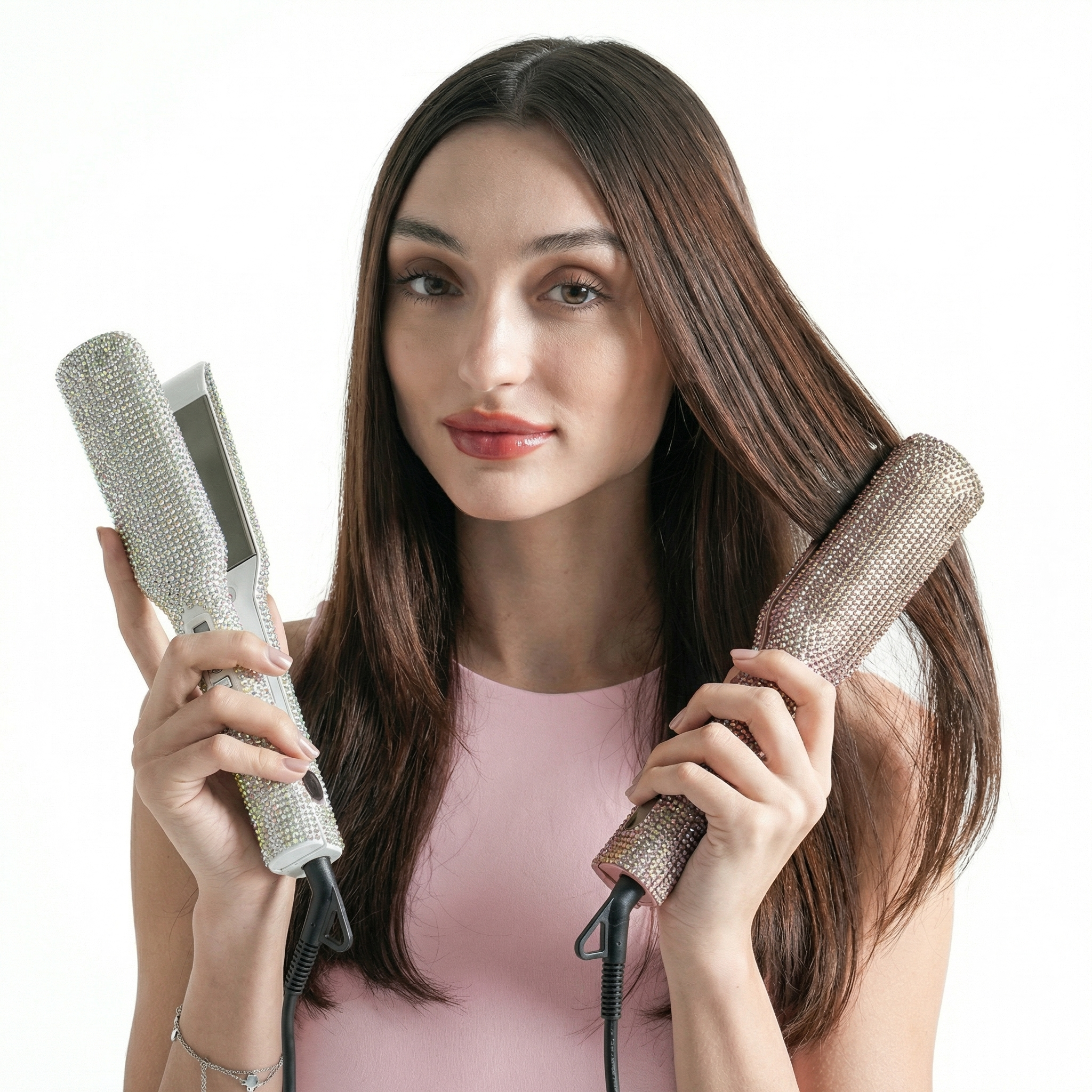 Doll hair straightener